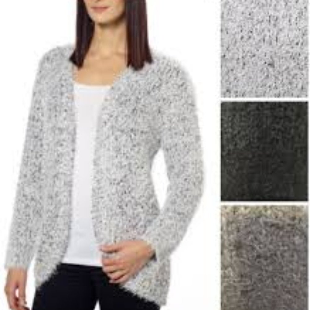 Kensie Womens Open Front Eyelash Cardigan NWT